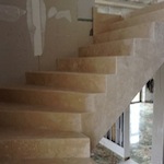 Travertine stairs