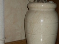 Marble Botticino Vase - Made in Italy