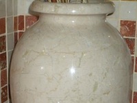 Marble Botticino Vase - Made in Italy